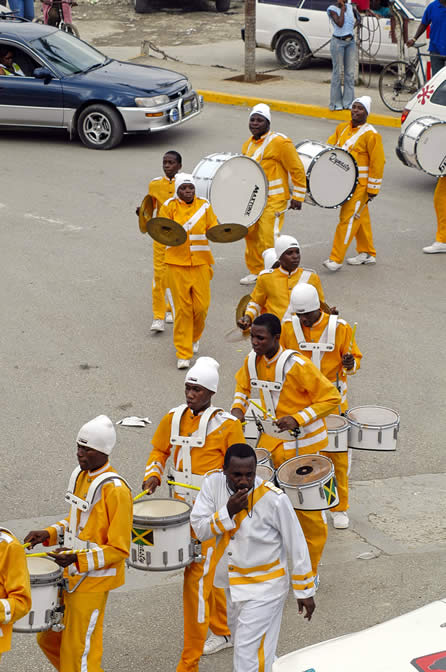 Grand Gala Parade @ Lucea - Portmore Pace Setters Marching Band - Hanover Homecoming Celebrations Photographs - Negril Travel Guide, Negril Jamaica WI - http://www.negriltravelguide.com - info@negriltravelguide.com...!