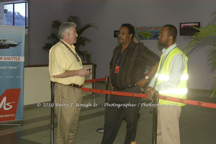 Jamaica Air Shuttle Launch @ MBJ Airports Limited, Wednesday, January 20, 2010, Sangster International Airport, Montego Bay, St. James, Jamaica W.I. - Photographs by Net2Market.com - Barry J. Hough Sr, Photographer/Photojournalist - The Negril Travel Guide - Negril's and Jamaica's Number One Concert Photography Web Site with over 40,000 Jamaican Concert photographs Published -  Negril Travel Guide, Negril Jamaica WI - http://www.negriltravelguide.com - info@negriltravelguide.com...!