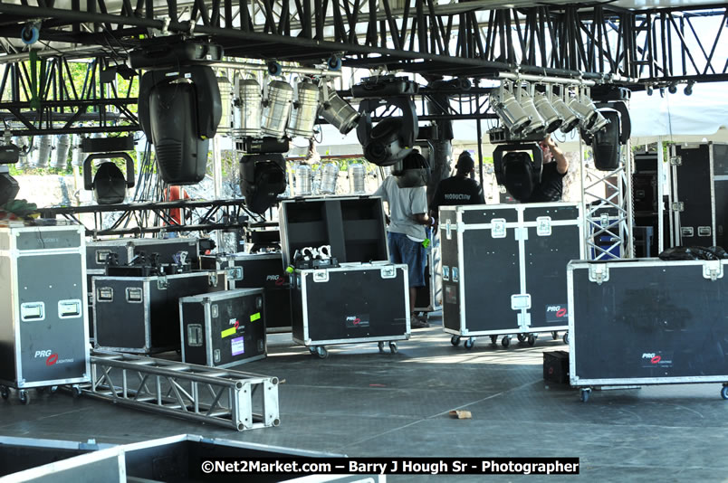 Preparations at the Venue - Jamaica Jazz and Blues Festival 2009, Thursday, January 15, 2009 - Venue at the Aqueduct on Rose Hall Resort &amp; Country Club, Montego Bay, Jamaica - Thursday, January 22 - Saturday, January 24, 2009 - Photographs by Net2Market.com - Barry J. Hough Sr, Photographer/Photojournalist - Negril Travel Guide, Negril Jamaica WI - http://www.negriltravelguide.com - info@negriltravelguide.com...!