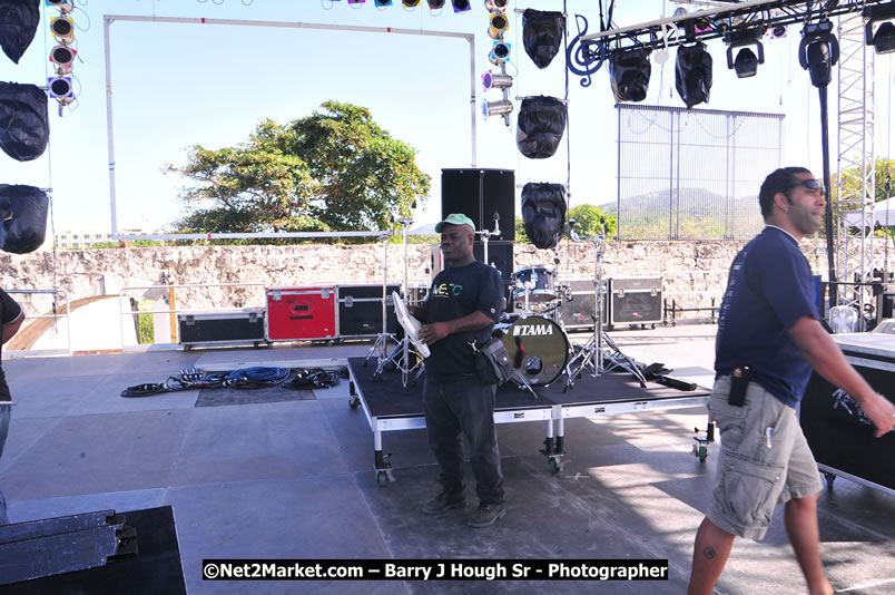 Preparations Continue [One Day To Go] at the Venue & Office - Jamaica Jazz and Blues Festival 2009 - Presented by Air Jamaica - Thursday, January 15, 2009 - Venue at the Aqueduct on Rose Hall Resort &amp; Country Club, Montego Bay, Jamaica - Thursday, January 22 - Saturday, January 24, 2009 - Photographs by Net2Market.com - Barry J. Hough Sr, Photographer/Photojournalist - Negril Travel Guide, Negril Jamaica WI - http://www.negriltravelguide.com - info@negriltravelguide.com...!