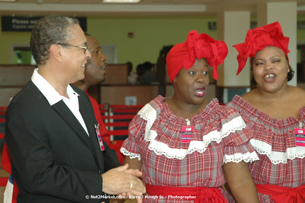 Minister of Tourism, Hon. Edmund Bartlett - Director of Tourism, Basil Smith, and Mayor of Montego Bay, Councillor Charles Sinclair Launch of Winter Tourism Season at Sangster International Airport, Saturday, December 15, 2007 - Sangster International Airport - MBJ Airports Limited, Montego Bay, Jamaica W.I. - Photographs by Net2Market.com - Barry J. Hough Sr, Photographer - Negril Travel Guide, Negril Jamaica WI - http://www.negriltravelguide.com - info@negriltravelguide.com...!