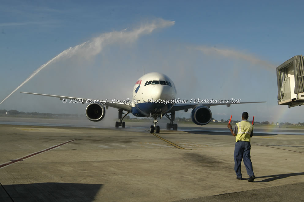  British Airways Inaugurates New Scheduled Service from London Gatwick Airport to Sangster International Airport, Montego Bay, Jamaica, Thursday, October 29, 2009 - Photographs by Barry J. Hough Sr. Photojournalist/Photograper - Photographs taken with a Nikon D70, D100, or D300 - Negril Travel Guide, Negril Jamaica WI - http://www.negriltravelguide.com - info@negriltravelguide.com...!