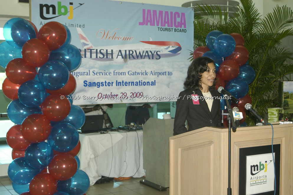  British Airways Inaugurates New Scheduled Service from London Gatwick Airport to Sangster International Airport, Montego Bay, Jamaica, Thursday, October 29, 2009 - Photographs by Barry J. Hough Sr. Photojournalist/Photograper - Photographs taken with a Nikon D70, D100, or D300 - Negril Travel Guide, Negril Jamaica WI - http://www.negriltravelguide.com - info@negriltravelguide.com...!