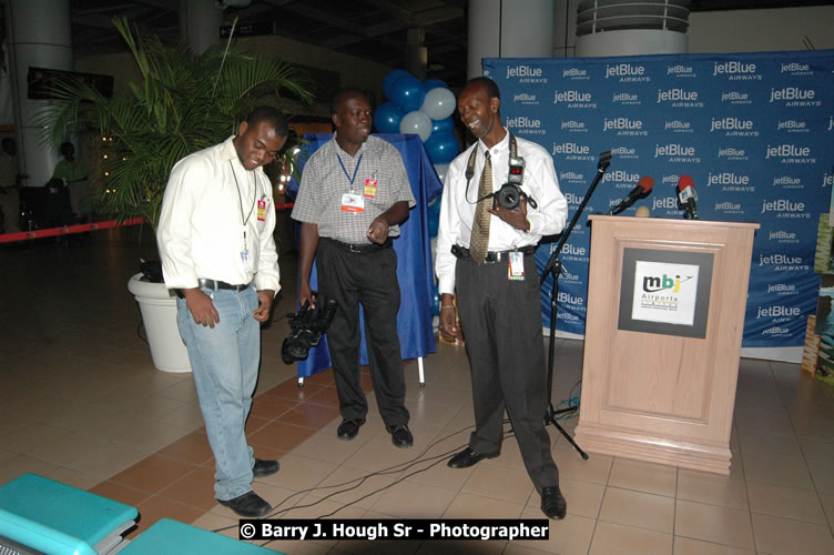 JetBue Airways' Inaugural Air Service between Sangster International Airport, Montego Bay and John F. Kennedy Airport, New York at MBJ Airports Sangster International Airport, Montego Bay, St. James, Jamaica - Thursday, May 21, 2009 - Photographs by Net2Market.com - Barry J. Hough Sr, Photographer/Photojournalist - Negril Travel Guide, Negril Jamaica WI - http://www.negriltravelguide.com - info@negriltravelguide.com...!