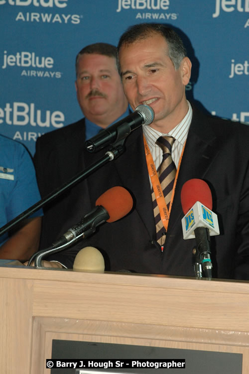 JetBue Airways' Inaugural Air Service between Sangster International Airport, Montego Bay and John F. Kennedy Airport, New York at MBJ Airports Sangster International Airport, Montego Bay, St. James, Jamaica - Thursday, May 21, 2009 - Photographs by Net2Market.com - Barry J. Hough Sr, Photographer/Photojournalist - Negril Travel Guide, Negril Jamaica WI - http://www.negriltravelguide.com - info@negriltravelguide.com...!