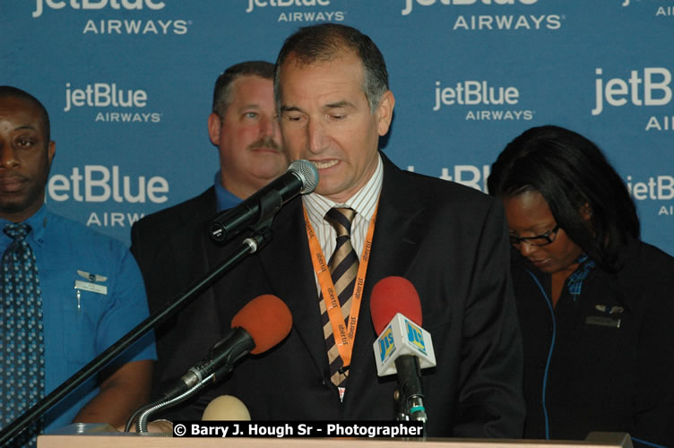 JetBue Airways' Inaugural Air Service between Sangster International Airport, Montego Bay and John F. Kennedy Airport, New York at MBJ Airports Sangster International Airport, Montego Bay, St. James, Jamaica - Thursday, May 21, 2009 - Photographs by Net2Market.com - Barry J. Hough Sr, Photographer/Photojournalist - Negril Travel Guide, Negril Jamaica WI - http://www.negriltravelguide.com - info@negriltravelguide.com...!