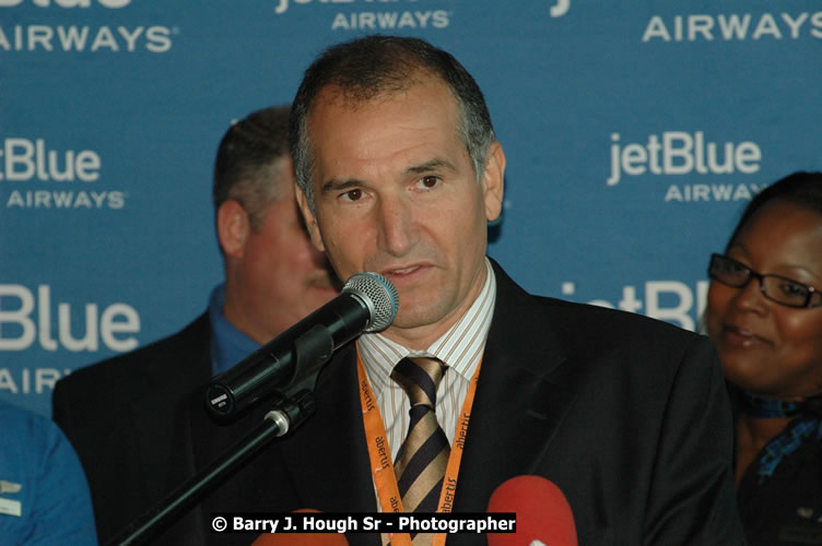 JetBue Airways' Inaugural Air Service between Sangster International Airport, Montego Bay and John F. Kennedy Airport, New York at MBJ Airports Sangster International Airport, Montego Bay, St. James, Jamaica - Thursday, May 21, 2009 - Photographs by Net2Market.com - Barry J. Hough Sr, Photographer/Photojournalist - Negril Travel Guide, Negril Jamaica WI - http://www.negriltravelguide.com - info@negriltravelguide.com...!