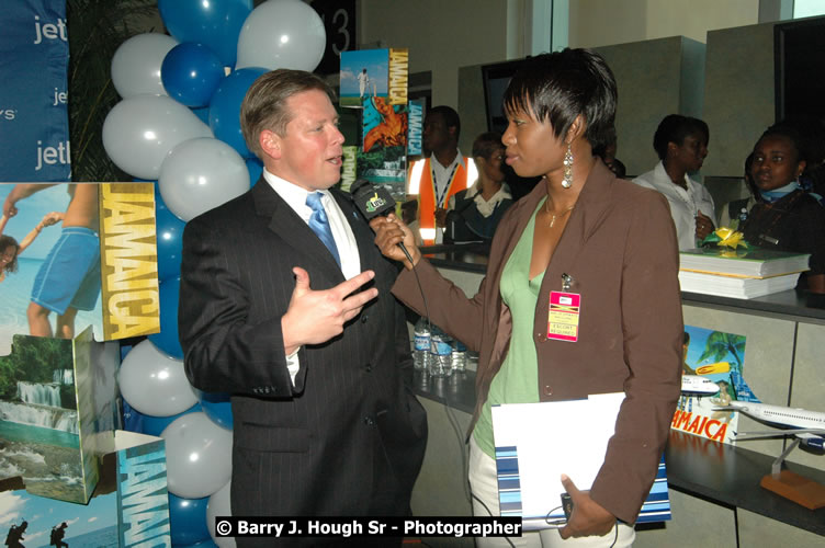 JetBue Airways' Inaugural Air Service between Sangster International Airport, Montego Bay and John F. Kennedy Airport, New York at MBJ Airports Sangster International Airport, Montego Bay, St. James, Jamaica - Thursday, May 21, 2009 - Photographs by Net2Market.com - Barry J. Hough Sr, Photographer/Photojournalist - Negril Travel Guide, Negril Jamaica WI - http://www.negriltravelguide.com - info@negriltravelguide.com...!