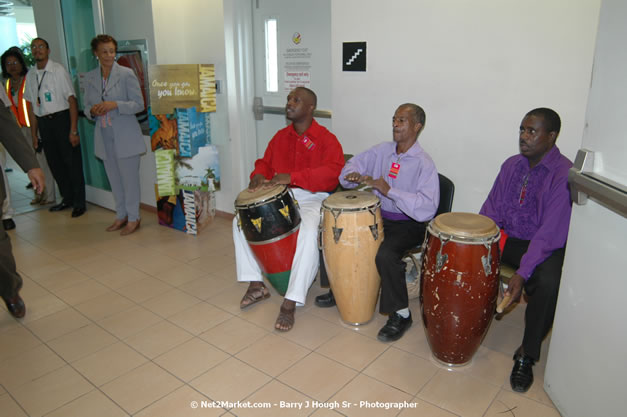 MBJ Airports Limited Welcomes WestJet Airlines - Inaugural Scheduled Service From Toronto Pearsons International Airport - Monday, December 10, 2007 - Sangster International Airport - MBJ Airports Limited, Montego Bay, Jamaica W.I. - Photographs by Net2Market.com - Barry J. Hough Sr, Photographer - Negril Travel Guide, Negril Jamaica WI - http://www.negriltravelguide.com - info@negriltravelguide.com...!