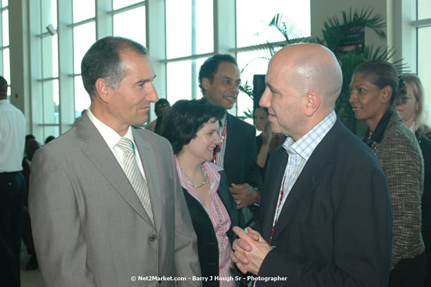 MBJ Airports Limited Welcomes WestJet Airlines - Inaugural Scheduled Service From Toronto Pearsons International Airport - Monday, December 10, 2007 - Sangster International Airport - MBJ Airports Limited, Montego Bay, Jamaica W.I. - Photographs by Net2Market.com - Barry J. Hough Sr, Photographer - Negril Travel Guide, Negril Jamaica WI - http://www.negriltravelguide.com - info@negriltravelguide.com...!