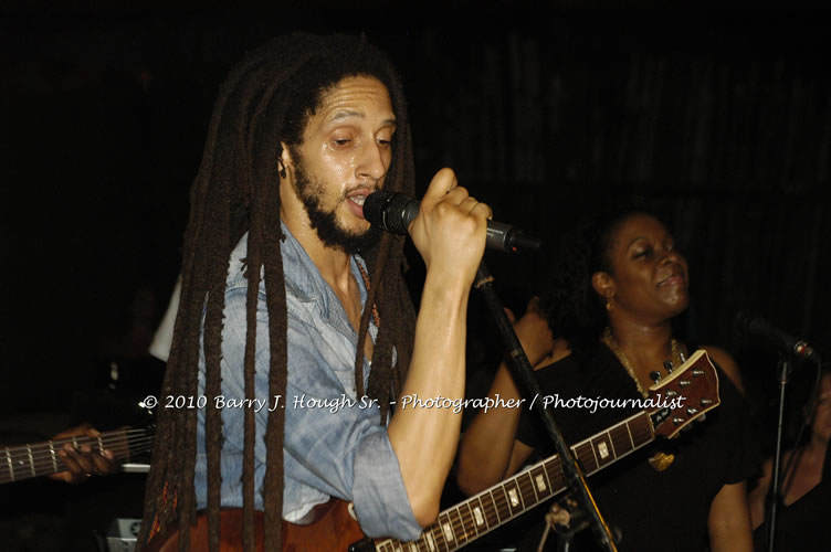 Julian Marley - Grammy Nominee & Son of the Legend Bob Marley - Live in Concert - Also featuring Ras Noble, Power Drill, Iron Head, & Robin Banks - Backing Band Roots Warrior, plus DJ Gemini @ One Love Reggae Concerts Series 09/10 @ Negril Escape Resort & Spa, February 2, 2010, One Love Drive, West End, Negril, Westmoreland, Jamaica W.I. - Photographs by Net2Market.com - Barry J. Hough Sr, Photographer/Photojournalist - The Negril Travel Guide - Negril's and Jamaica's Number One Concert Photography Web Site with over 40,000 Jamaican Concert photographs Published -  Negril Travel Guide, Negril Jamaica WI - http://www.negriltravelguide.com - info@negriltravelguide.com...!