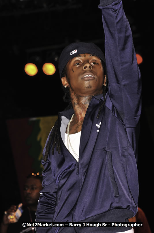 Lil Wayne @ Red Stripe Reggae Sumfest 2008 International Night 2, Catherine Hall, Montego Bay - Saturday, July 19, 2008 - Reggae Sumfest 2008 July 13 - July 19, 2008 - Photographs by Net2Market.com - Barry J. Hough Sr. Photojournalist/Photograper - Photographs taken with a Nikon D300 - Negril Travel Guide, Negril Jamaica WI - http://www.negriltravelguide.com - info@negriltravelguide.com...!