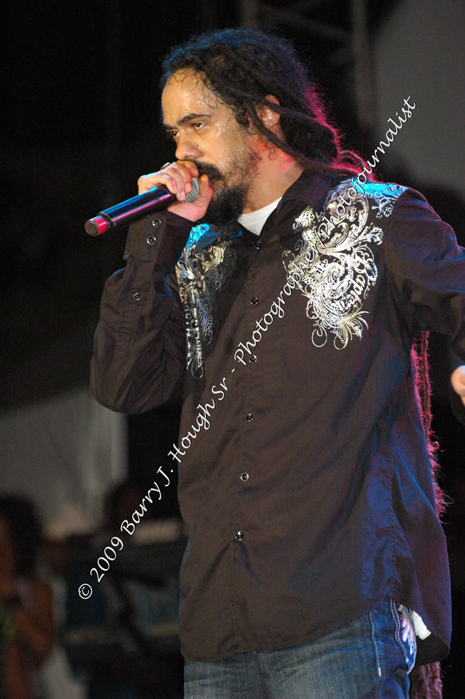 Damian 'Jr. Gong' Marley & NAS @ Reggae Sumfest 2009 - International Night 2 - Reggae Sumfest 2009,Catherine Hall, Montego Bay, St. James, Jamaica W.I. - Saturday, July 25, 2009 - Reggae Sumfest 2009, July 19 - 25, 2009 - Photographs by Net2Market.com - Barry J. Hough Sr. Photojournalist/Photograper - Photographs taken with a Nikon D70, D100, or D300 - Negril Travel Guide, Negril Jamaica WI - http://www.negriltravelguide.com - info@negriltravelguide.com...!