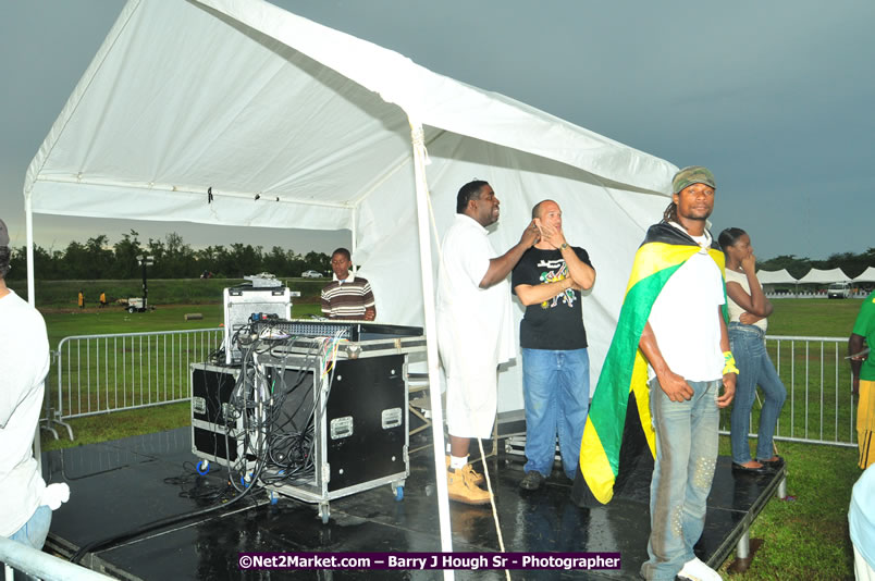 Usain Bolt of Jamaica - The Fastest Man In The World  - Usain Bolt Homecoming Celebrations Concert at the William Knibb High School Play Field, Trelawny - Ice, Ding Dong, Ravers Clavers, D'Angel, Voicemail, RDX and Dancers, Wayne Marshall, Tammi Chynn, Bugle, Nero, Tanya Stephens, Richie Spice, Kip Rich,and Shaggy - Photographs by Net2Market.com - Barry J. Hough Sr. Photojournalist/Photograper - Photographs taken with a Nikon D300 - Negril Travel Guide, Negril Jamaica WI - http://www.negriltravelguide.com - info@negriltravelguide.com...!