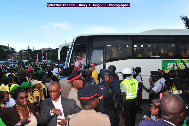 The City of Montego Bay Welcomes Our 2008 Olympians - Western Motorcade - Civic Ceremony - A Salute To Our Beijing Heros - Sam Sharpe Square, Montego Bay, Jamaica - Tuesday, October 7, 2008 - Photographs by Net2Market.com - Barry J. Hough Sr. Photojournalist/Photograper - Photographs taken with a Nikon D300 - Negril Travel Guide, Negril Jamaica WI - http://www.negriltravelguide.com - info@negriltravelguide.com...!