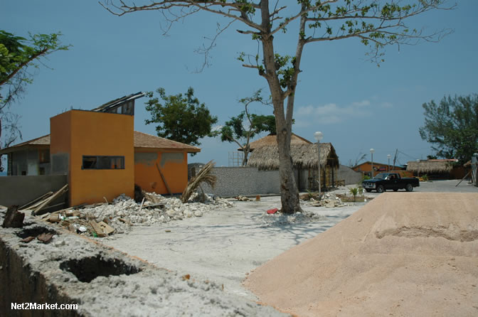 World Famous Rick's Cafe - Negril's West End Cliffs - Rebuilding After Ivan - Negril Travel Guide, Negril Jamaica WI - http://www.negriltravelguide.com - info@negriltravelguide.com...!